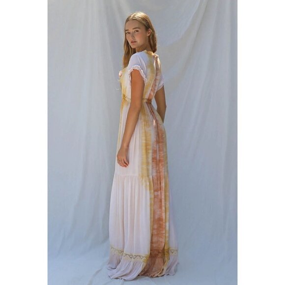 Jen's Pirate Booty Kozmic Flirty Dress in Desert Sun Astral Tie Dye XSmall New - Picture 12 of 14